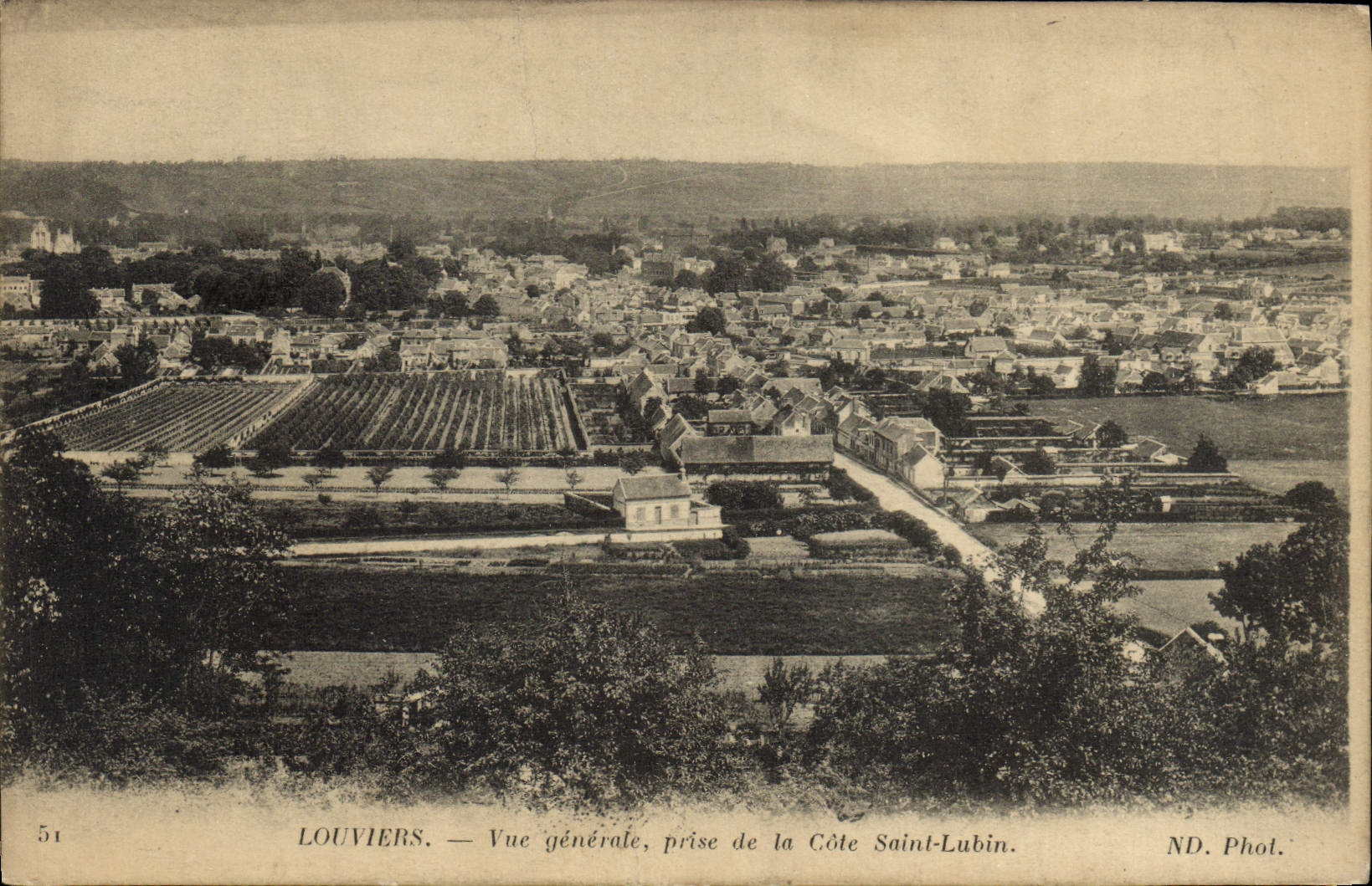CPA Louviers Vue Generale Prise De La Cote Saint Lubin