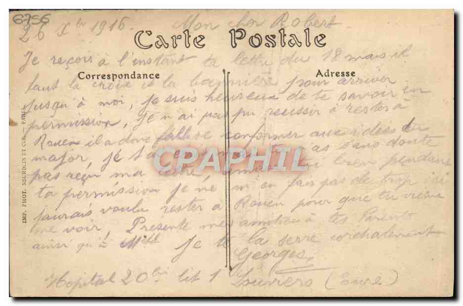 CPA Louviers Vue Generale Prise De La Cote Saint Lubin — Verso