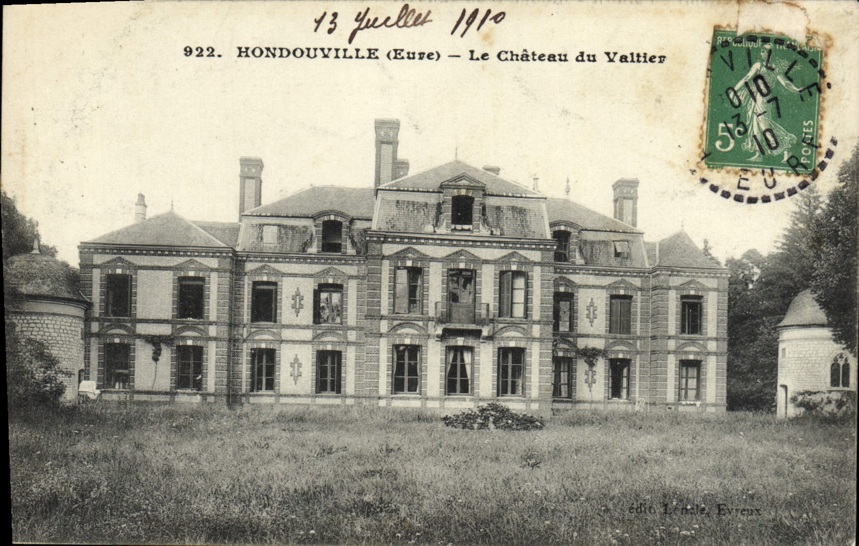 Hondouville (Eure) — Le Château du Valtier — édit. Lénaile, Evreux