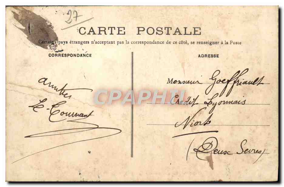 CPA Gisors Rond Point Et Porte Des Champs — Rückseite