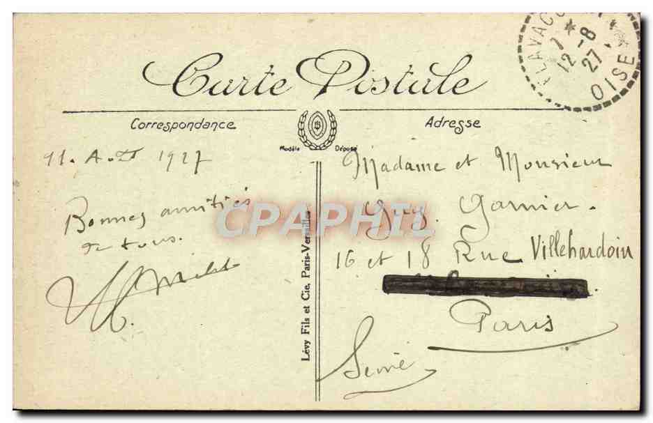 CPA Gisors Grand Portail Et Tour Du Nord — Rückseite