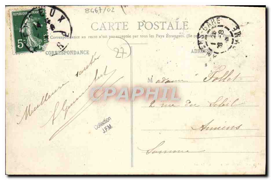 CPA Evreux Palais De Justice Rue Josephine — Rückseite