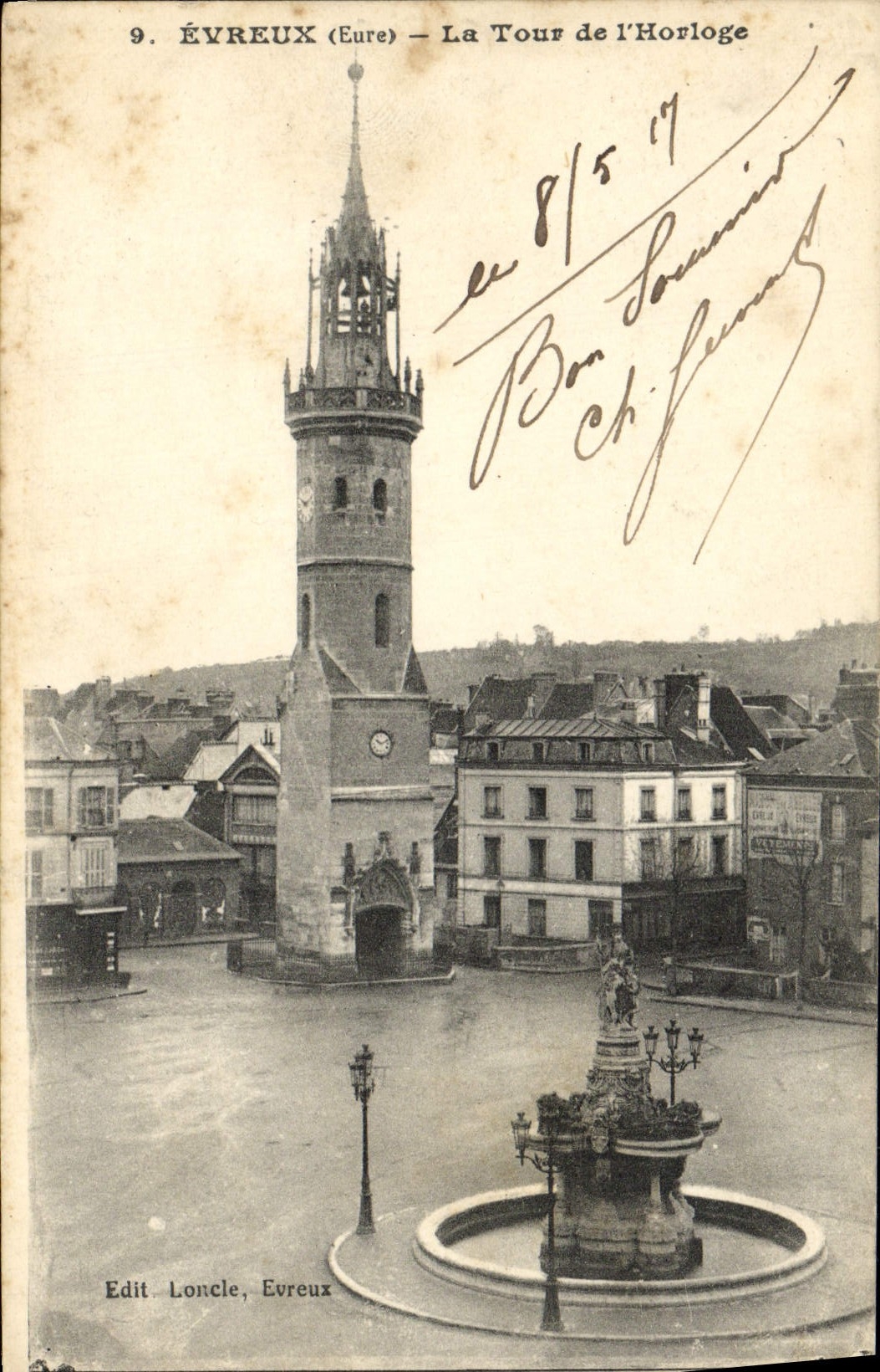 Évreux (Eure) — La Tour de l'Horloge — Edit. Loncle, Évreux