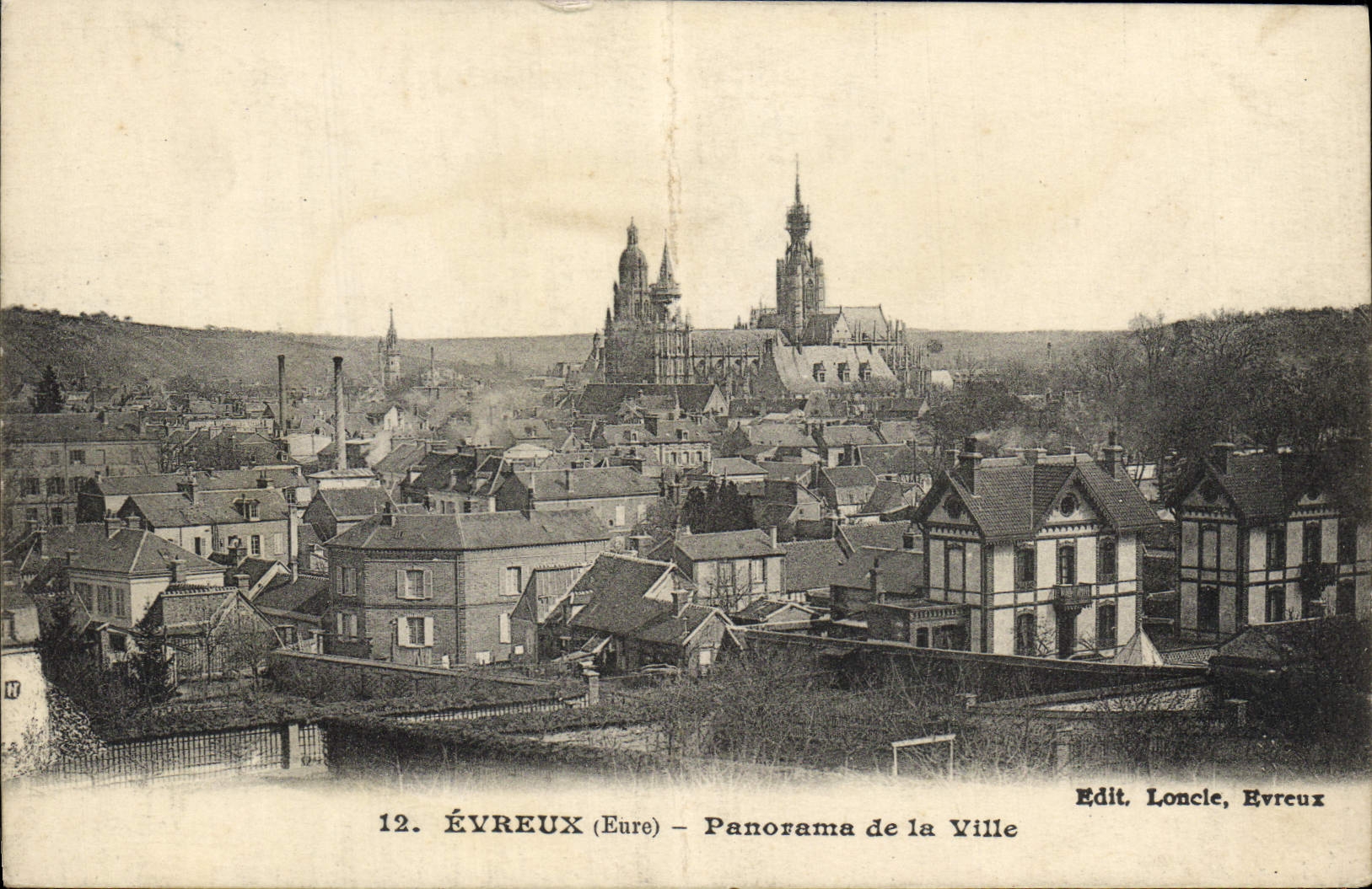 CPA Evreux Panorama De La Ville