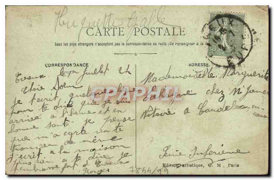 Evreux — La Rue de la Harpe — C.M. n°47 — Rückseite