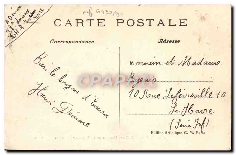 CPA Evreux Monument Du Souvenir Francais Militaria — Rückseite