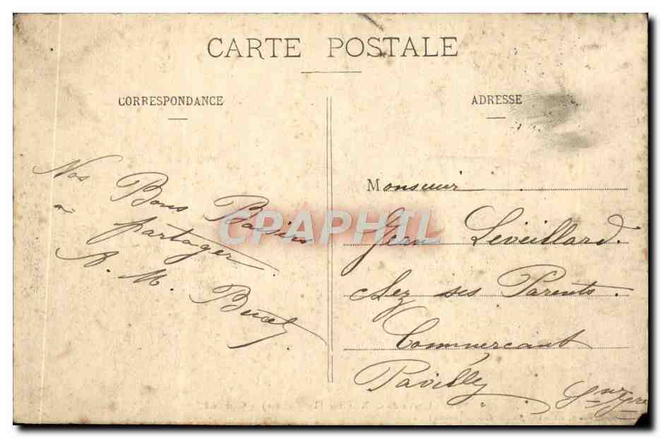 CPA Vieux Chateau De Conde Sur Iton Cote Sud — Rückseite