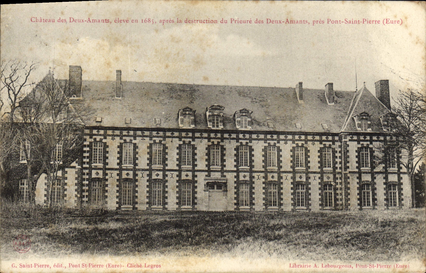 Schloss der Zwei Liebenden — Verlag G. Saint-Pierre, Pont-Saint-Pierre (Eure) — Foto von Legros