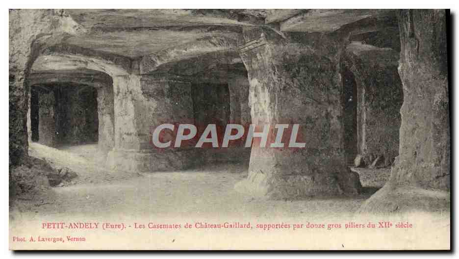 Les Casemates de Château-Gaillard - Petit-Andely (Eure) - supportées par douze gros piliers du XIIe siècle