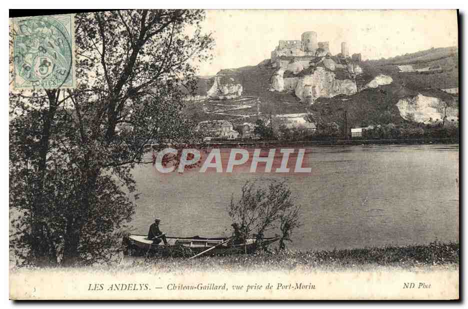 Les Andelys — Château-Gaillard, vue prise de Port-Morin — ND Plot