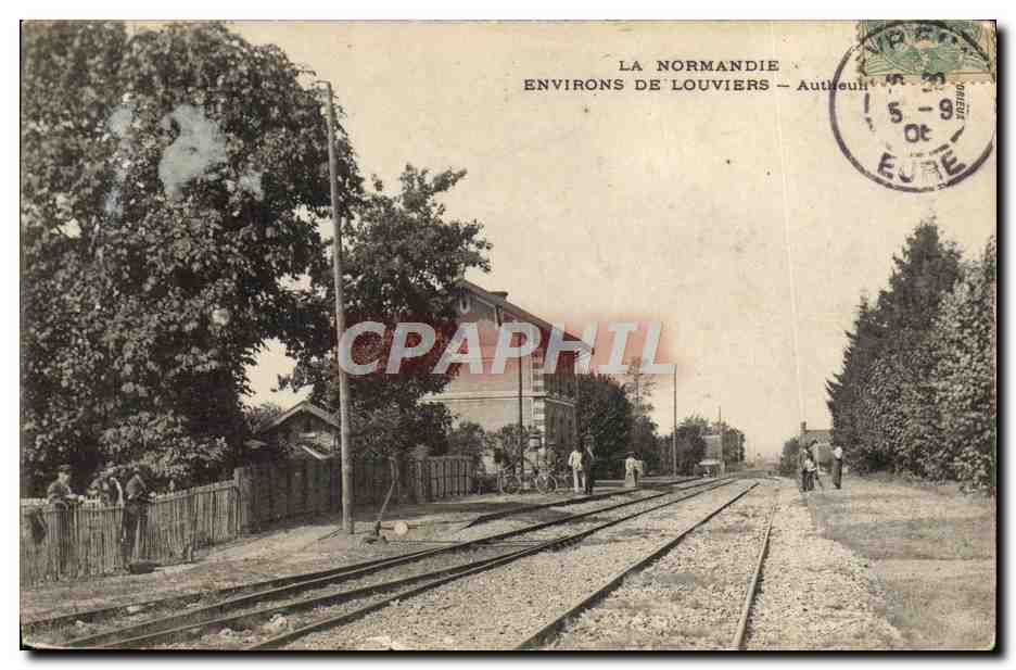 CPA La Normandie Environs de Louviers Autheuil Gare