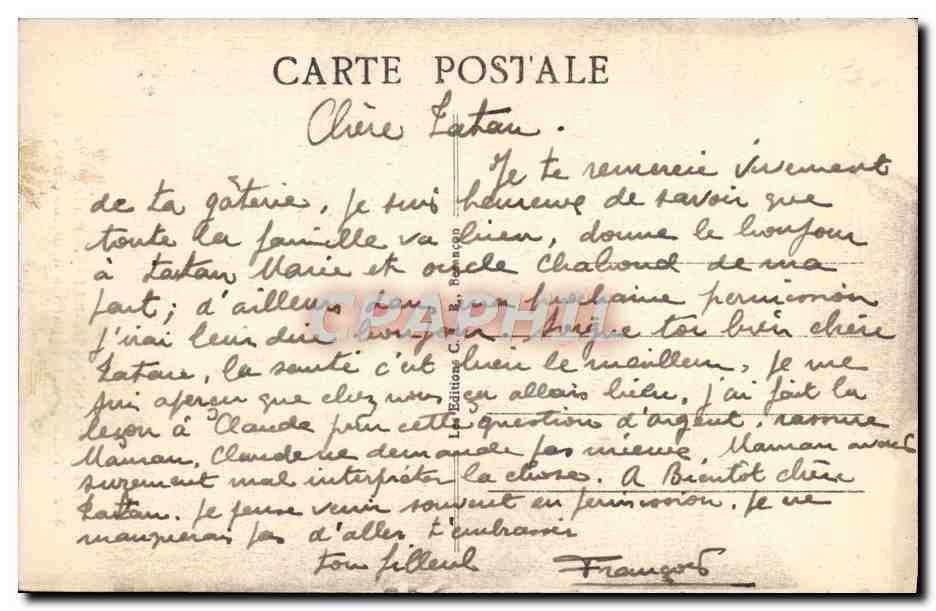 Besançon-les-Bains — Arc de Triomphe de la Porte Noire, élevé par les Romains (IIe siècle) — Éditeur C. Rancé, n° 225 — Rückseite