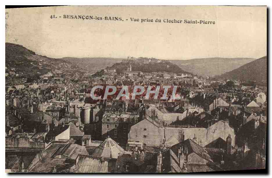 Besançon-les-Bains — Aufnahme vom Turm der Kirche Saint-Pierre — Ausgabe C. L. Besançon, Nr. 41