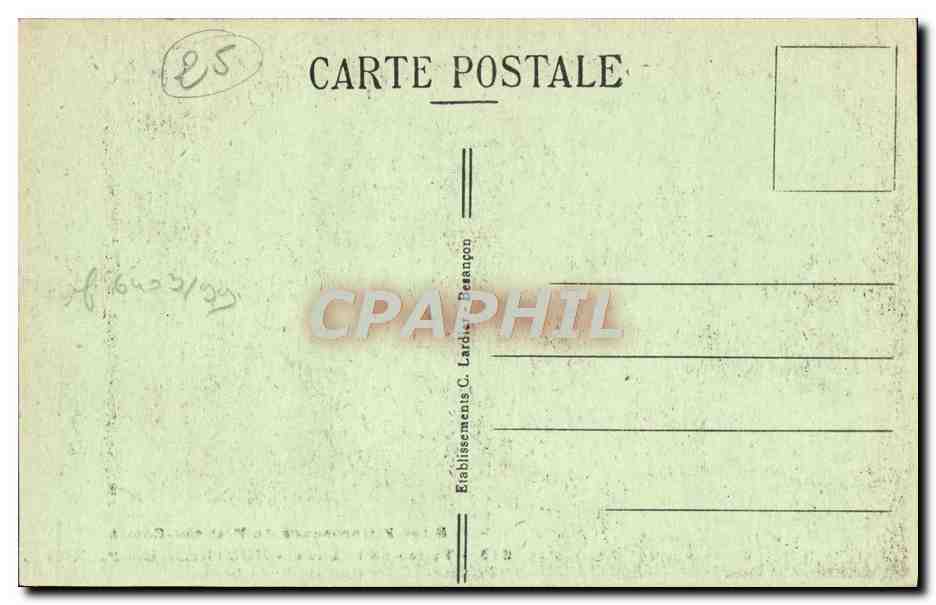 Source de la Loue — MOUTHIER-Haute-Pierre — Sites Pittoresques de Franche-Comté — C.L.B. — Achterkant