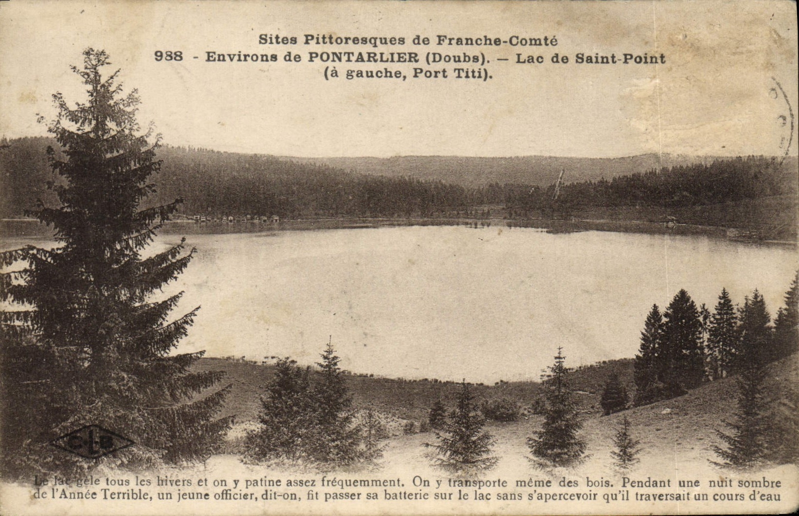 Lac de Saint-Point — Environs de Pontarlier (Doubs) — Sites Pittoresques de Franche-Comté
