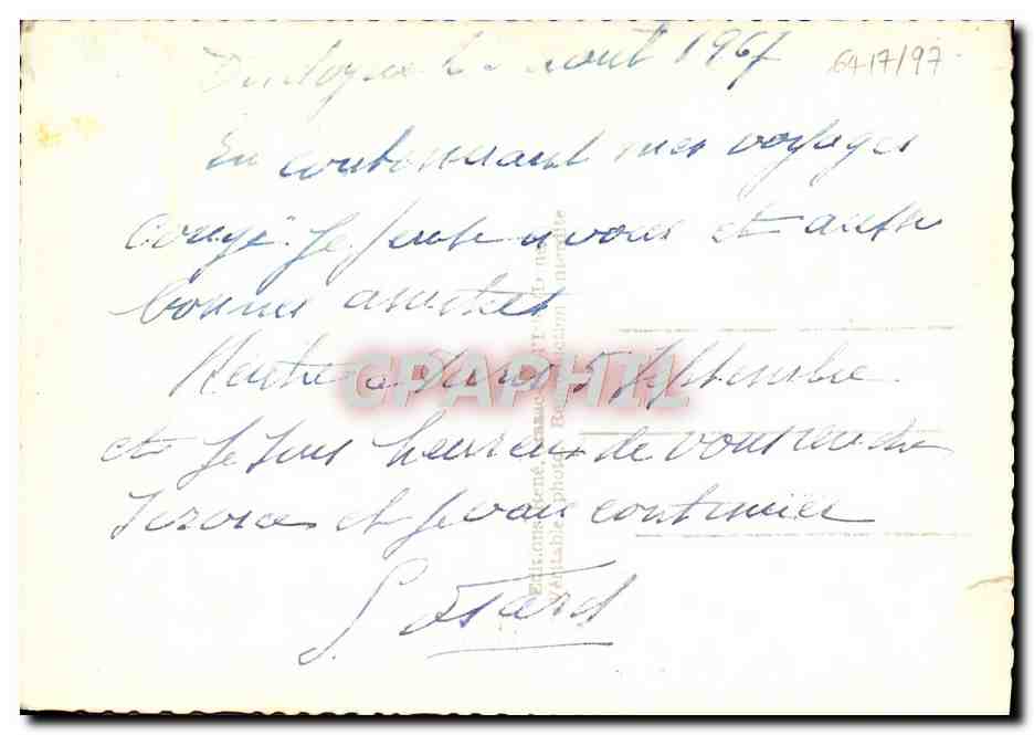CPM Souvenir du Perigord Cochon Truffe Castelnaud — Verso
