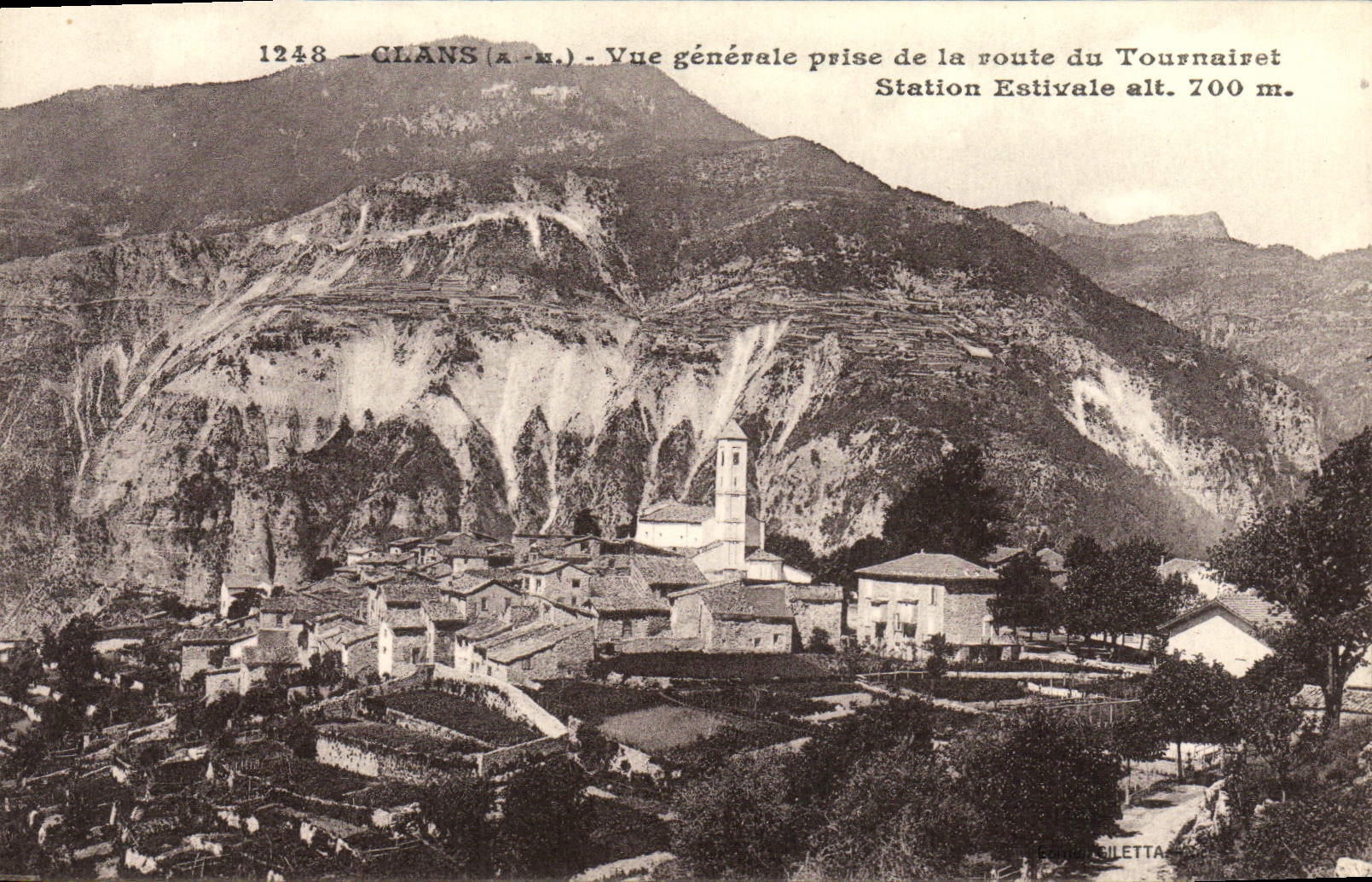 CPA Clans Vue Generale prise de la voute du Tournairet 