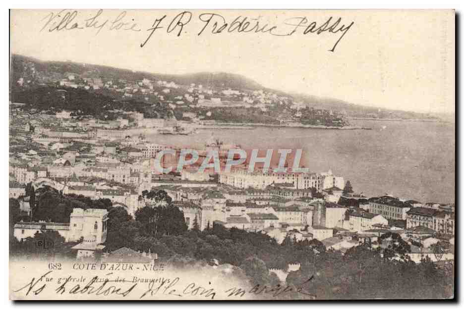 CPA Cote D'Azur Nice Vue generale prise des Beaumettes