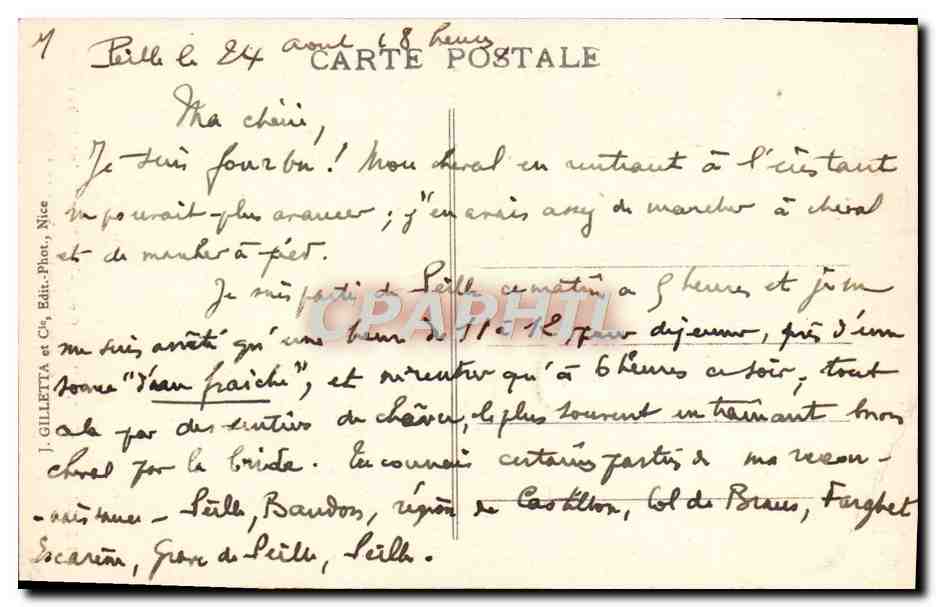 CPA Peille La Rue Saint Sebastien Gothique et Roman d'une vieille rue  — Rückseite