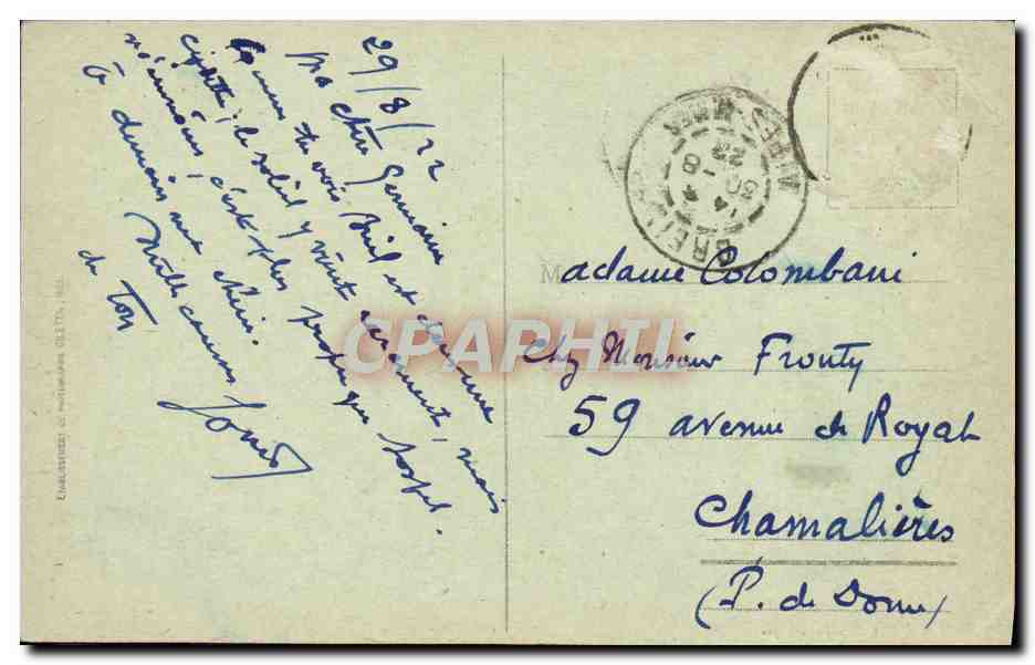 CPA Breil Vallee de la Roya Le Boulevard et Pont Superieur — Rückseite