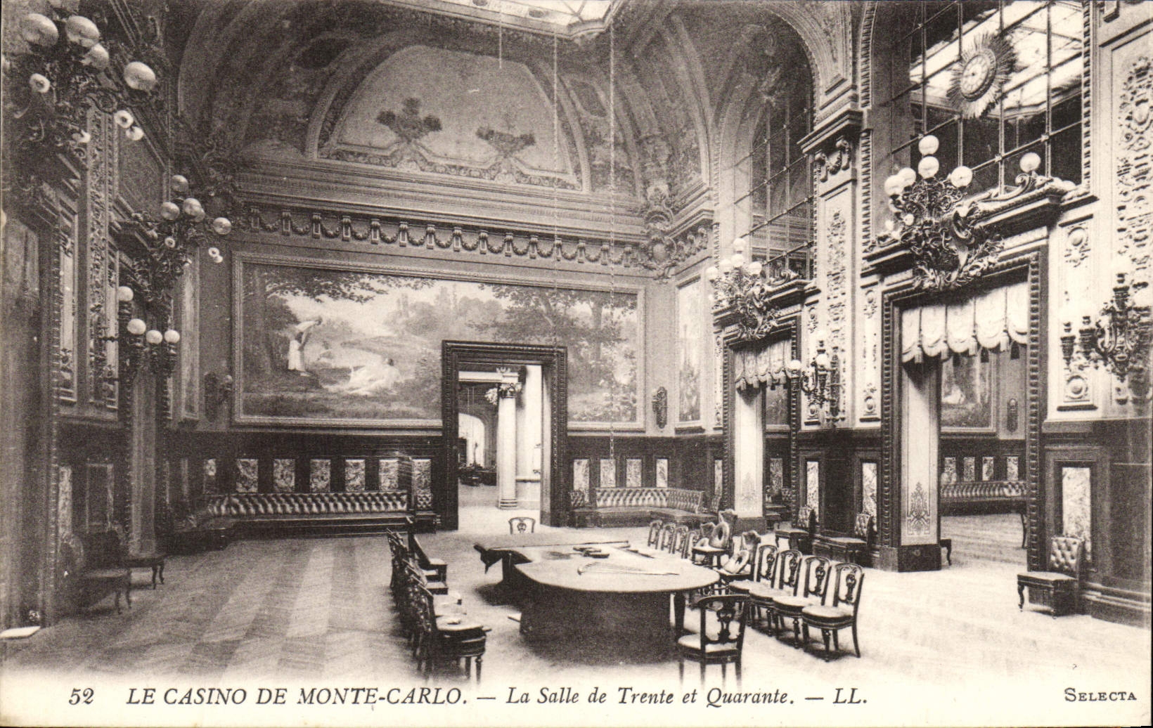 CPA Le Casino Monaco Carlo La Salle de Trente et quarante