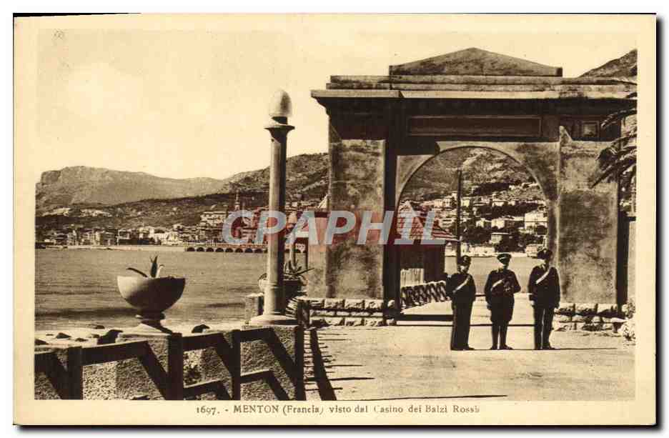 CPA Menton visto dal Casino dei Balzi Rossini 