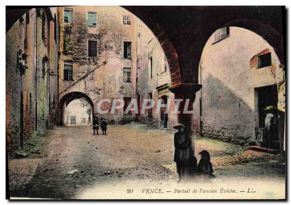 CPA Vence Portail de I'ancien Eveche