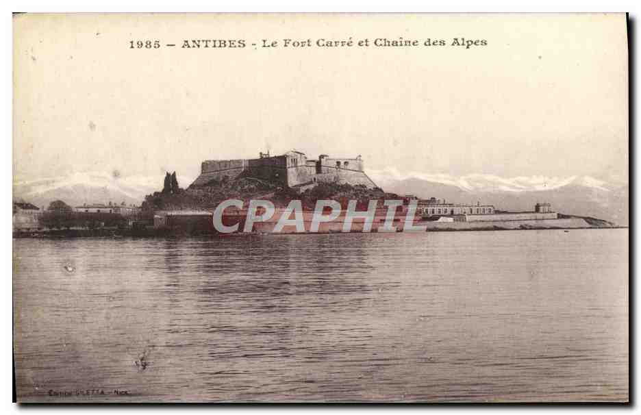 Antibes - Le Fort Carré et Chaîne des Alpes — Éditeur Vlattia, Nice