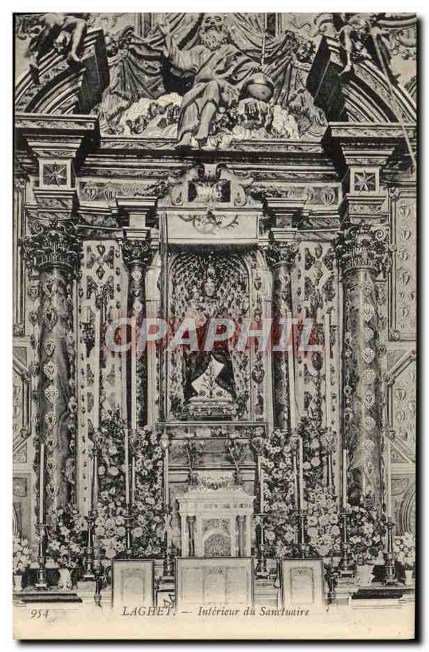 CPA Laghet Interieur du Sanctuaire Vierge