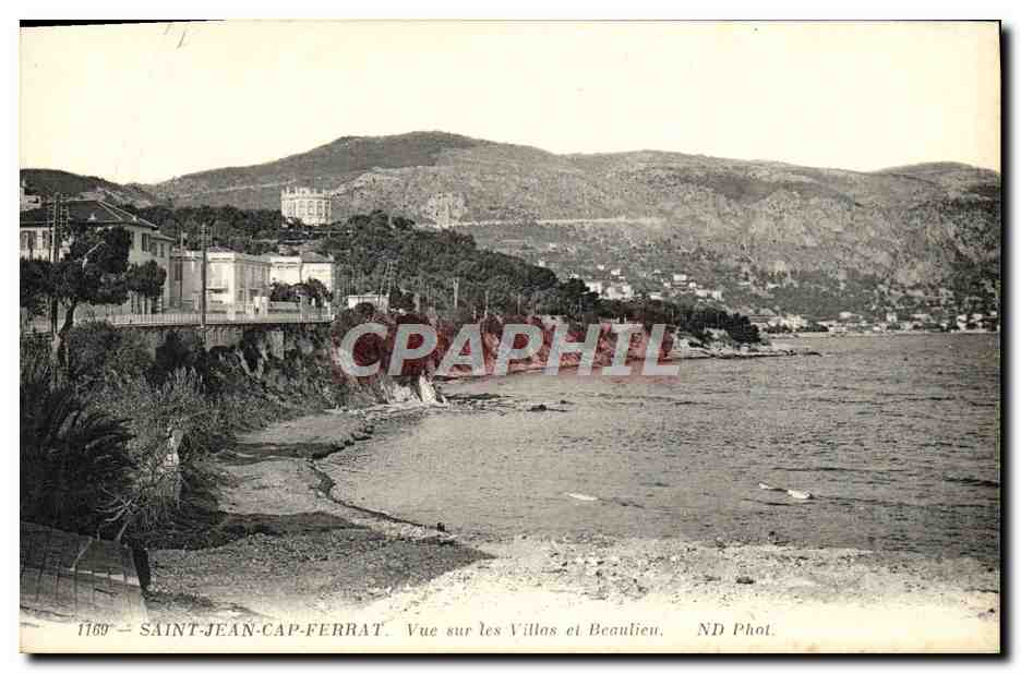 CPA Saint Jean Cap Ferrat Vue sur les Villas et Beaulieu