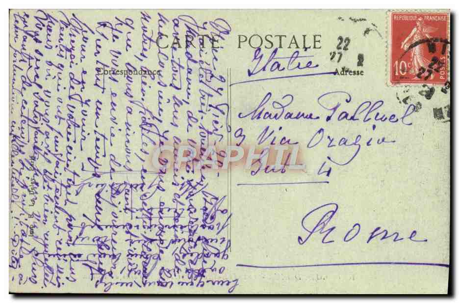 CPA Cote D'Azur Trinite Saint Victor Vallee du Paillon — Rückseite