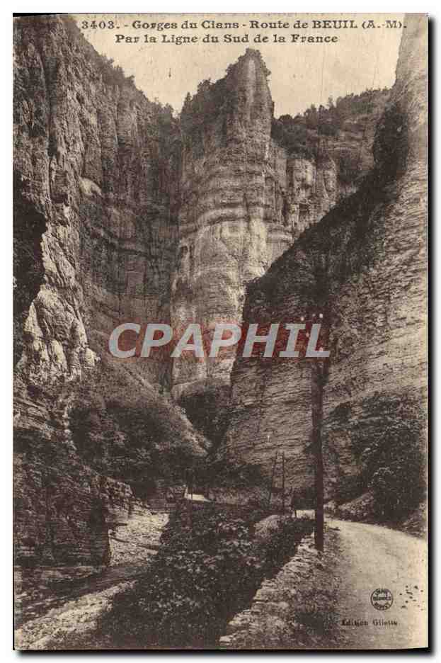 CPA Gorges du Cians Route de Beuil Par la Ligne du Sud de la France