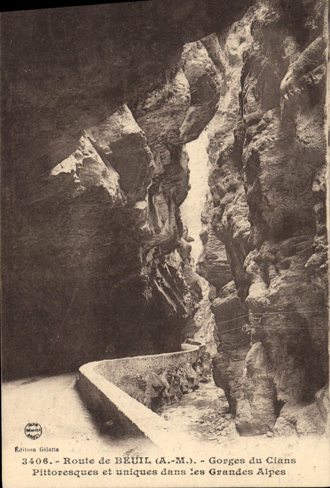 CPA Route de Beuil Gorges du Cians Pittoresques et uniques dans les Grandes Alpes