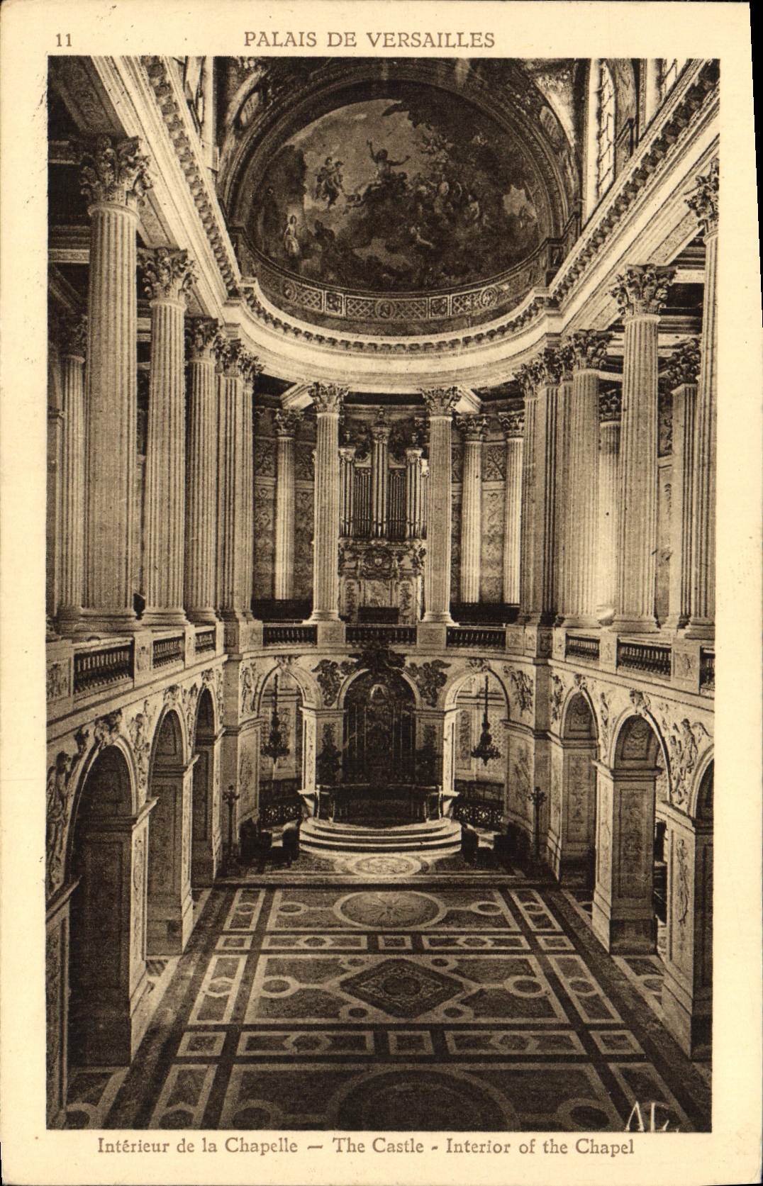 Palais de Versailles — Intérieur de la Chapelle — Éditions Artistiques A. L.