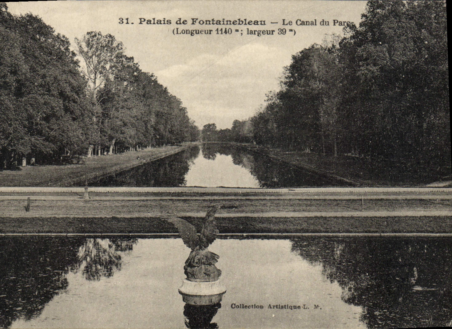Palais de Fontainebleau — Le Canal du Parc — Collection Artistique L. M.