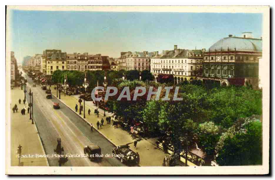 CPM Le Havre Place Gambetta et Rue de Paris