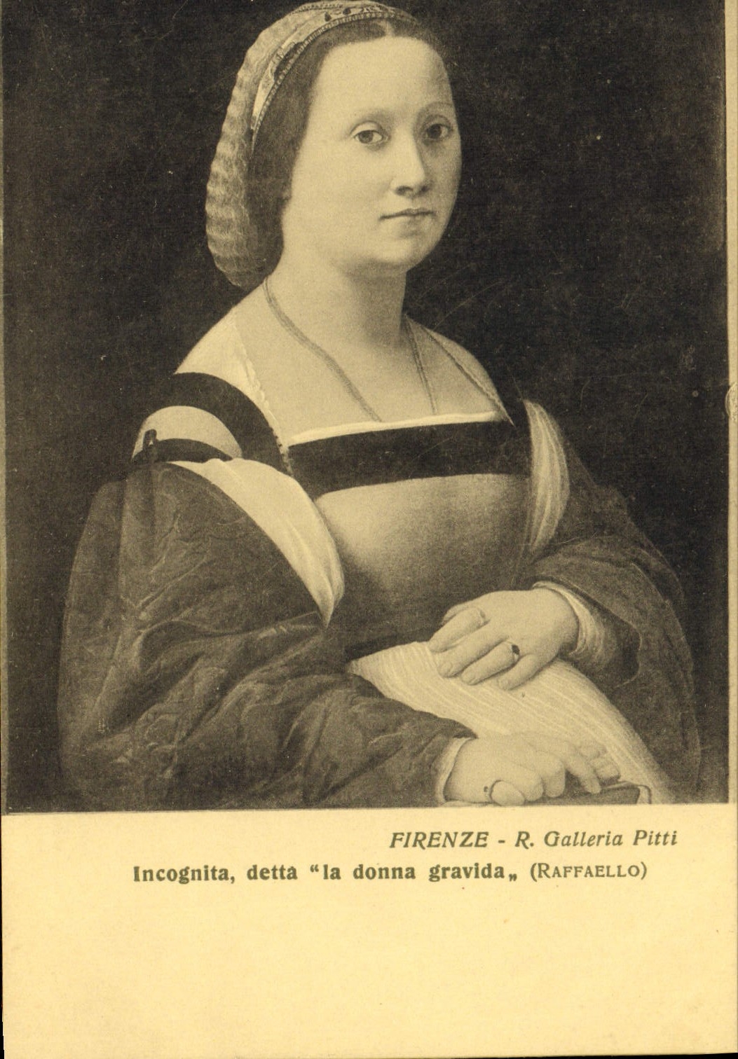 CPA Firenze Incognita detta la donna gravida Raffaello