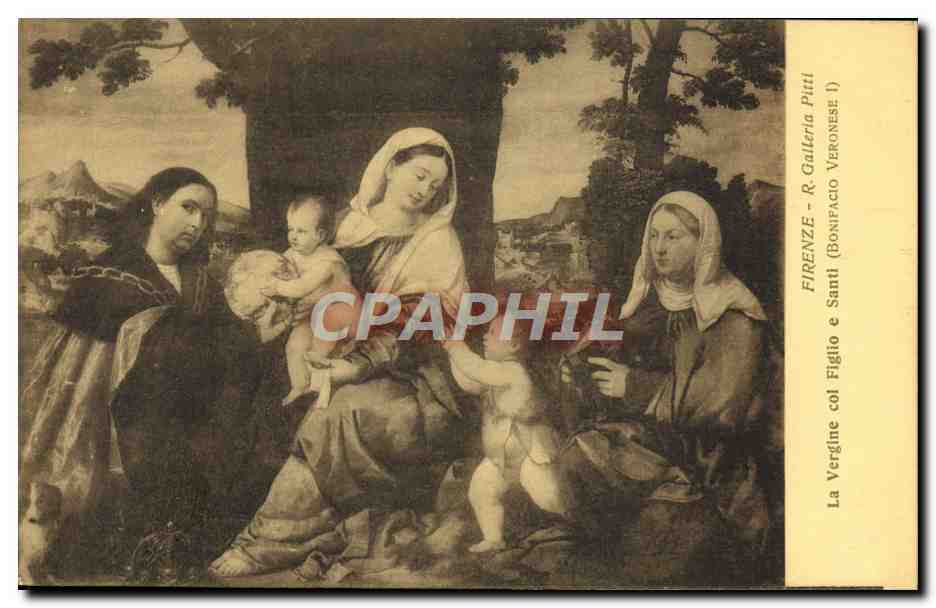 CPA Firenze La Vergine col Figlio e Santi Bonifacio Veronese
