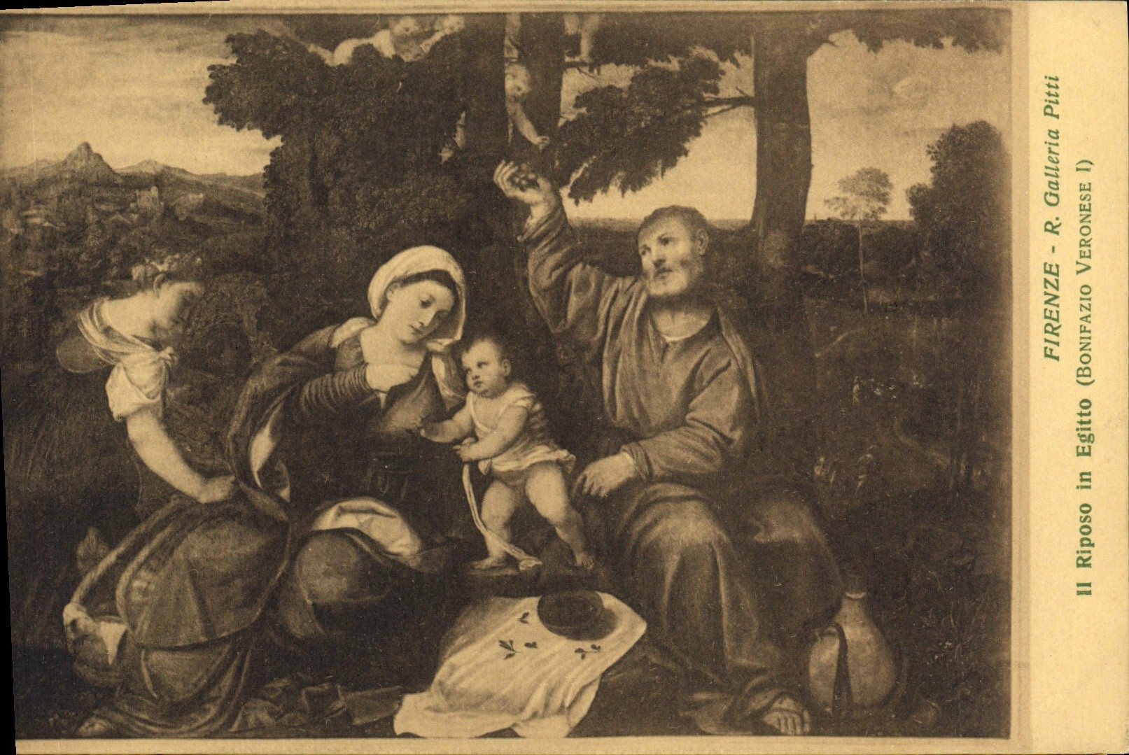 CPA Firenze Riposo in Egitto Bonifazio Veronese