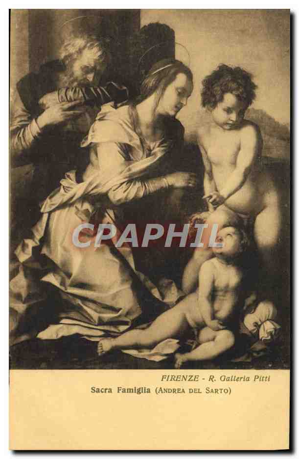 CPA Firenze Sacra Famiglia Andrea del Sarto Galleria Pitti