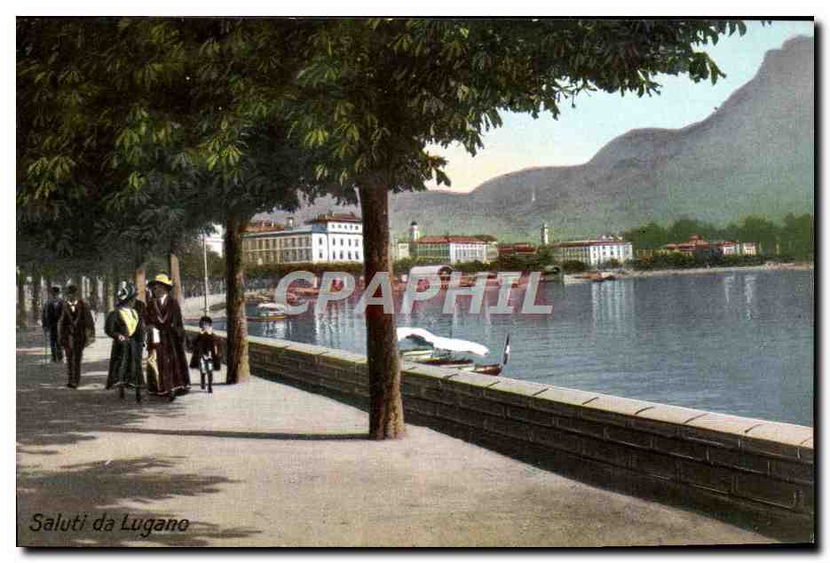 CPA Saluti da Lugano