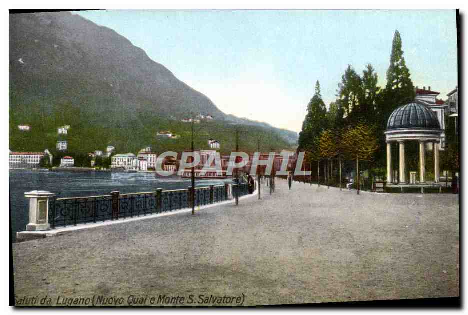 CPA Satudi Da Lugano Nuovo Quai E Monte S Salvatore