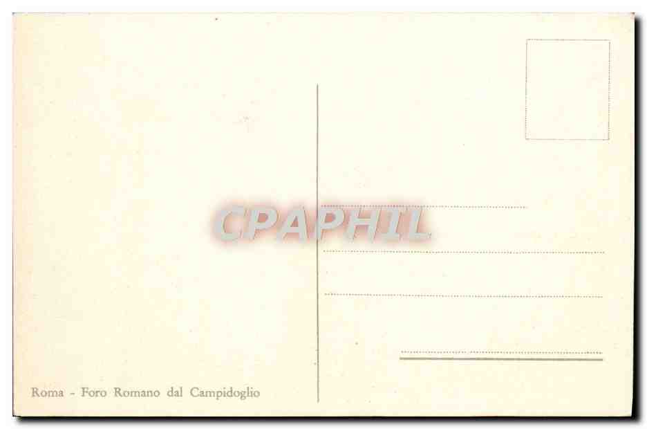 CPA Roma Foro Romano Del Campidoglio — Rückseite