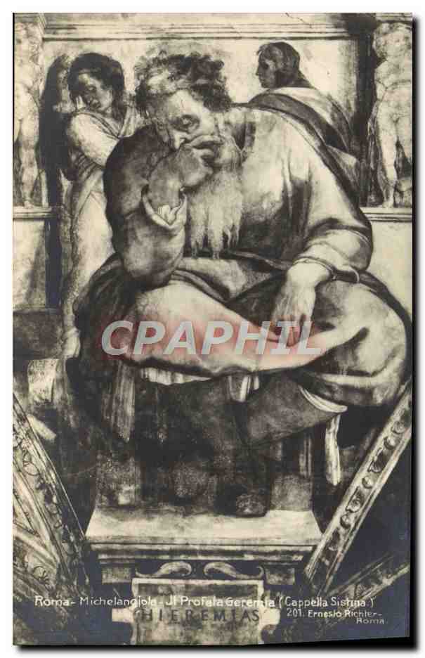 CPA Roma Michelangiolo Il Profeta Geremia Cappella Sistina