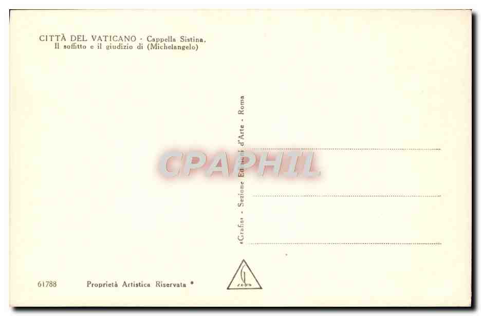 CPA Citta Del Vaticano Cappella Sistina — Rückseite