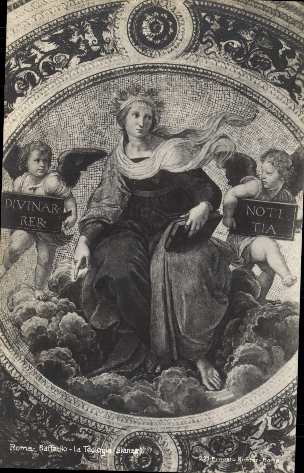 CPA Roma Raffello La Teologia Stanze
