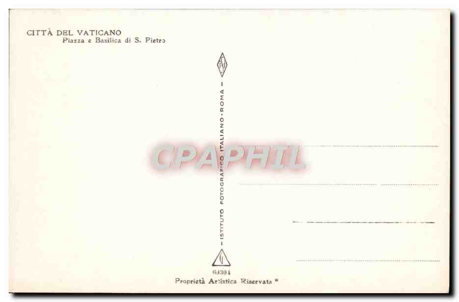 CPA Citta Del Vaticano Plazza E Basilica Di S Pietro — Rückseite