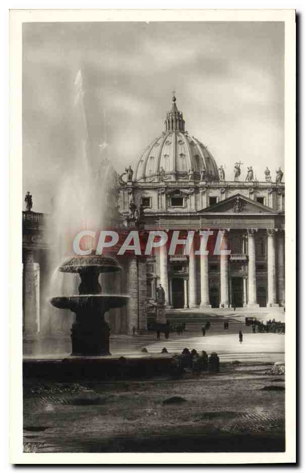 CPA Roma Basilica Di s Pietro A Fontana