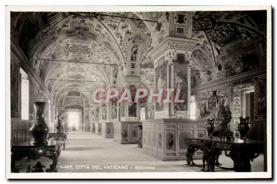 CPA Citta Del Vaticano Bibliotece Bibliotheque
