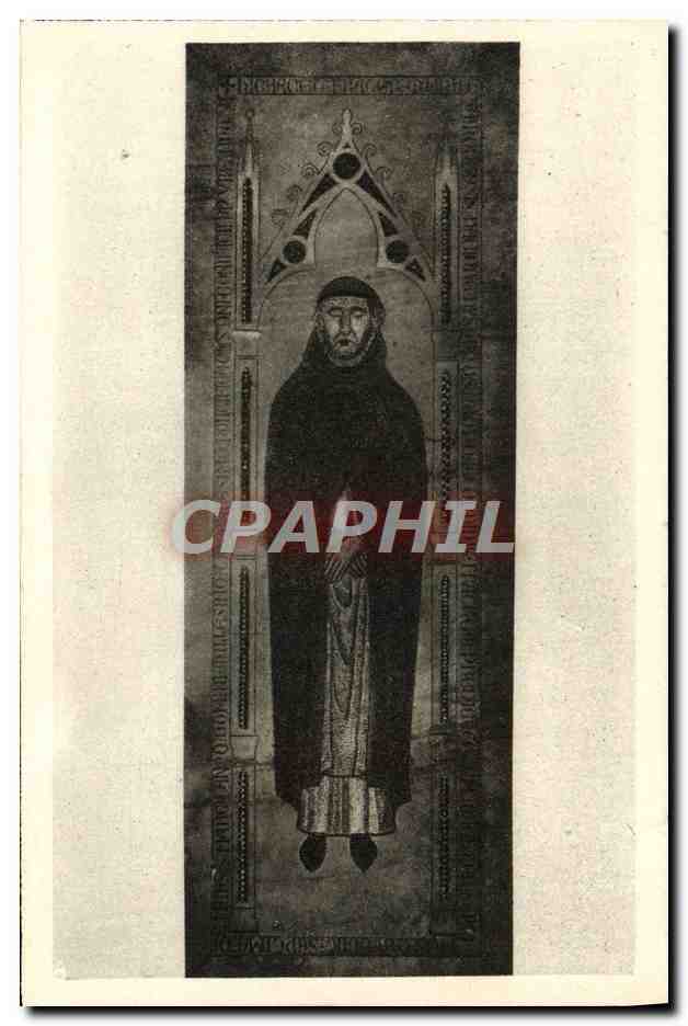 CPA Basilica S Sabina Roma Lastra tombale di Fra Munoz da Zamora